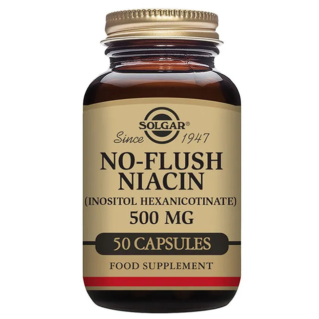 Solgar Niacin Non-Blushing 50 Capsules  Solgar - Nutra Best Bulgaria