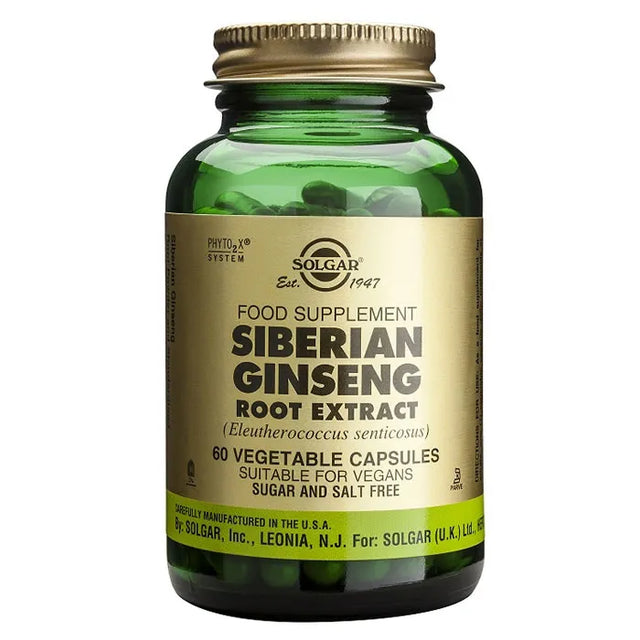 Solgar Spf Siberian Ginseng Root 60 Capsules  Solgar - Nutra Best Bulgaria