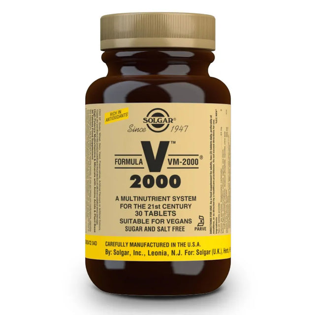 Solgar VM-2000 30 Tablets  Solgar - Nutra Best Bulgaria