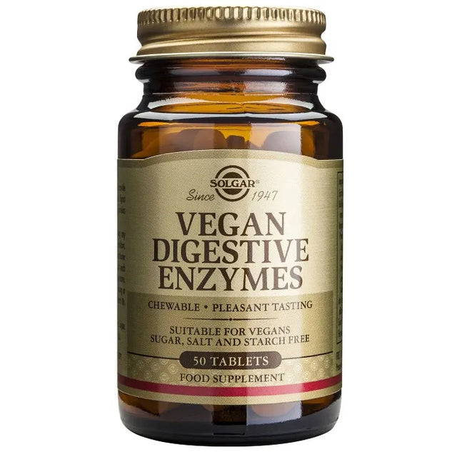 Solgar Vegan Digestive Enzymes 50 Tablets  Solgar - Nutra Best Bulgaria