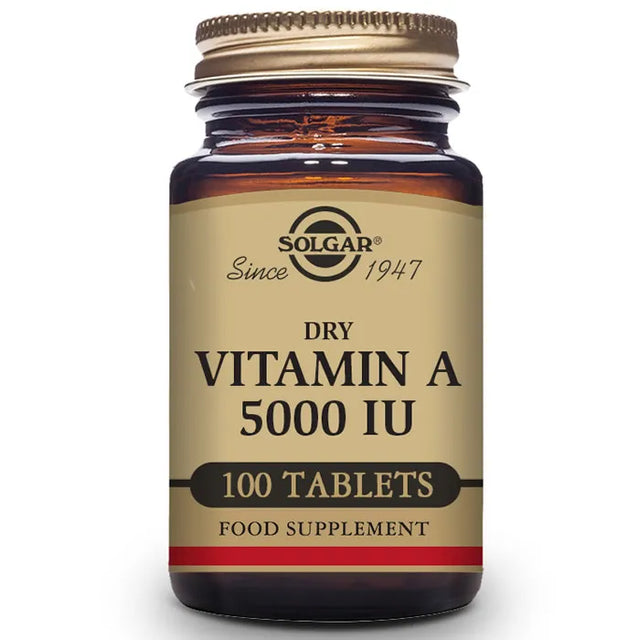 Solgar Vitamin A Dried 5000 IU 100 Tablets  Solgar - Nutra Best Bulgaria