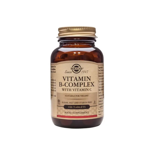 Solgar Vitamin B-Complex With Vitamin C Tablets - Pack of 100  Solgar - Nutra Best Bulgaria