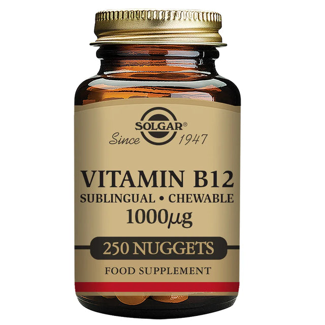 Solgar Vitamin B12 1000mcg - Cyanocobalamin 250 Tablets  Solgar - Nutra Best Bulgaria