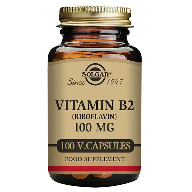 Solgar Vitamin B2 Riboflavin 100mg 100 Capsules  Solgar - Nutra Best Bulgaria
