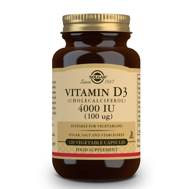 Solgar Vitamin D3 4000 IU (100 mcg) 120 Capsules  Solgar - Nutra Best Bulgaria