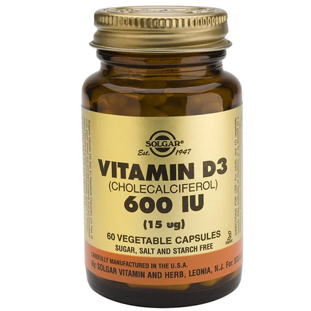 Solgar Vitamin D3 600UI 15cmg 60 Capsules  SOLGAR - Nutra Best Bulgaria