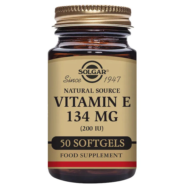 Solgar Vitamin E 134mg 200 IU 50 Softgels  Solgar - Nutra Best Bulgaria