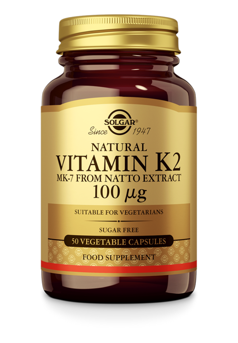 Solgar Vitamin K2 100 mcg/ MK-7 - 50 капсули  Solgar - Nutra Best Bulgaria