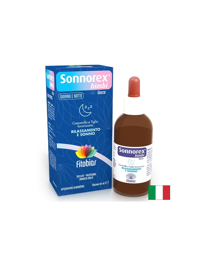 Спокоен сън и баланс при деца с липа, маточина и пасифлора Sonnorex Bimbi, 50 ml капки  Fitobios - Nutra Best Bulgaria