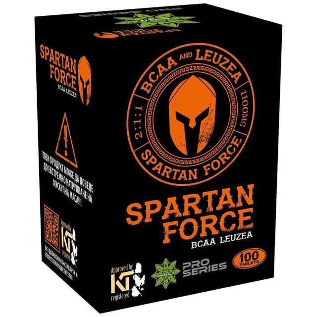 Spartan Force BCAA Leuzea 100 Таблетки  Cvetita Herbal - Nutra Best Bulgaria