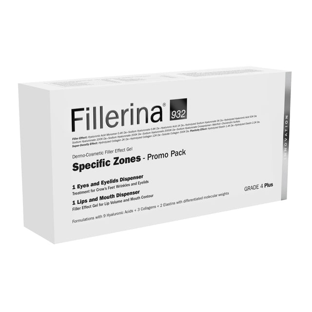 Set Labo: Fillerina 932 Specific Zones Grade 4 Plus, Hyaluronic Acid, Volumizing, Local Treatment Cream, For Lips, 7 ml + Fillerina 932 Specific Zones Grade 4 Plus, Anti-Wrinkle, Day & Night, Local Treatment Cream, For Eyes & Eyelids, 15 ml  Labo - Nutra Best Bulgaria