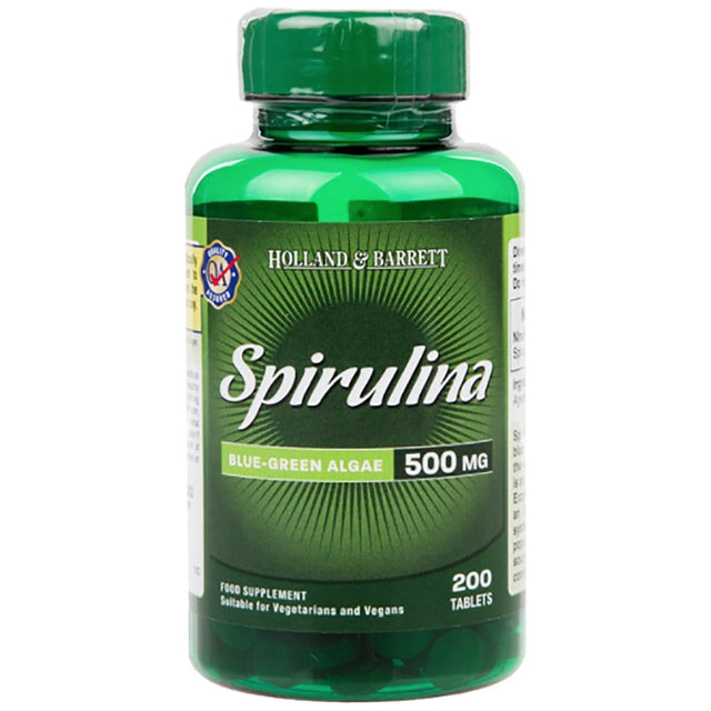 Spirulina 500 mg - 200 Таблетки  Holland and Barrett - Nutra Best Bulgaria