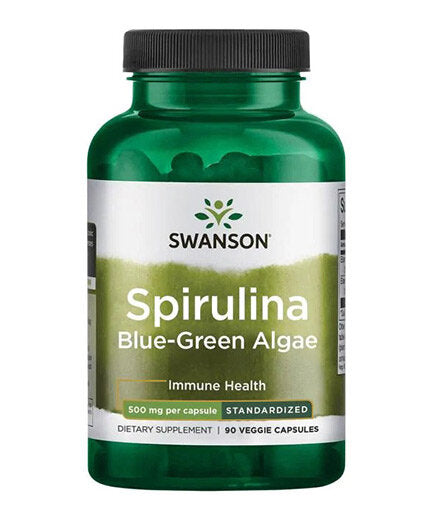 Spirulina Blue-Green Algae 10% Phycocyanin 500 mg - 90 капсули  Swanson - Nutra Best Bulgaria