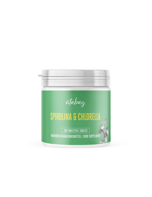 Spirulina & Chlorella Extrakt - Спирулина и хлорела, 200 таблетки Vitabay  Vitabay - Nutra Best Bulgaria