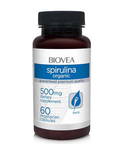 Spirulina Organic 500 mg / 60 Caps  Biovea - Nutra Best Bulgaria
