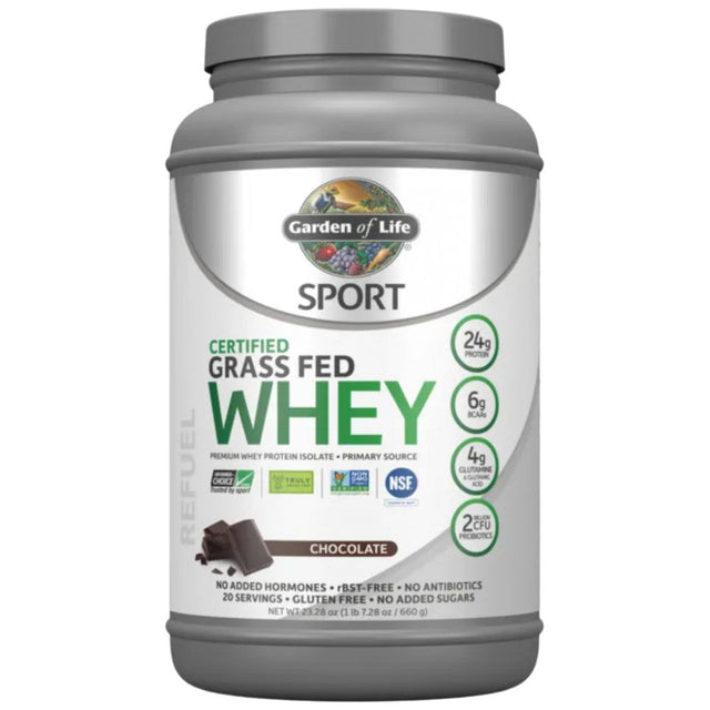Sport Certified Grass Fed Whey Protein - 640 грама  Garden Of Life - Nutra Best Bulgaria