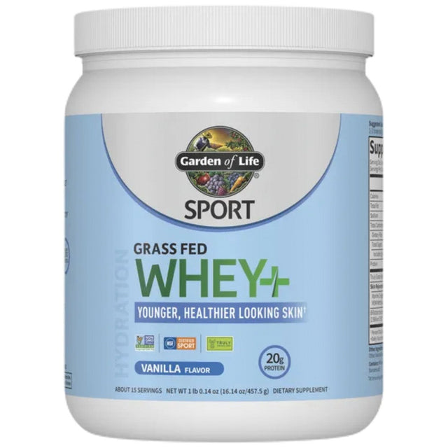 Sport Grass Fed Whey+ Skin - 457 грама  Garden Of Life - Nutra Best Bulgaria
