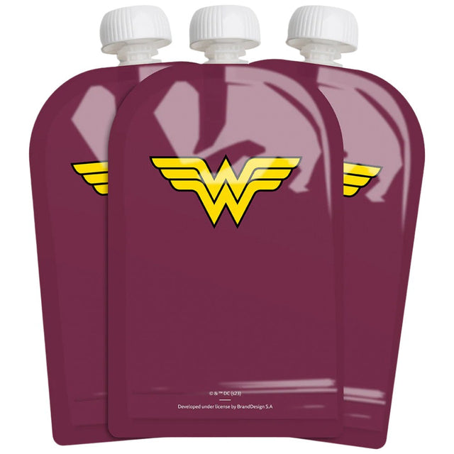 Squeeze Bag 180 ml / Wonder Woman - 3 бр.  Herobility - Nutra Best Bulgaria