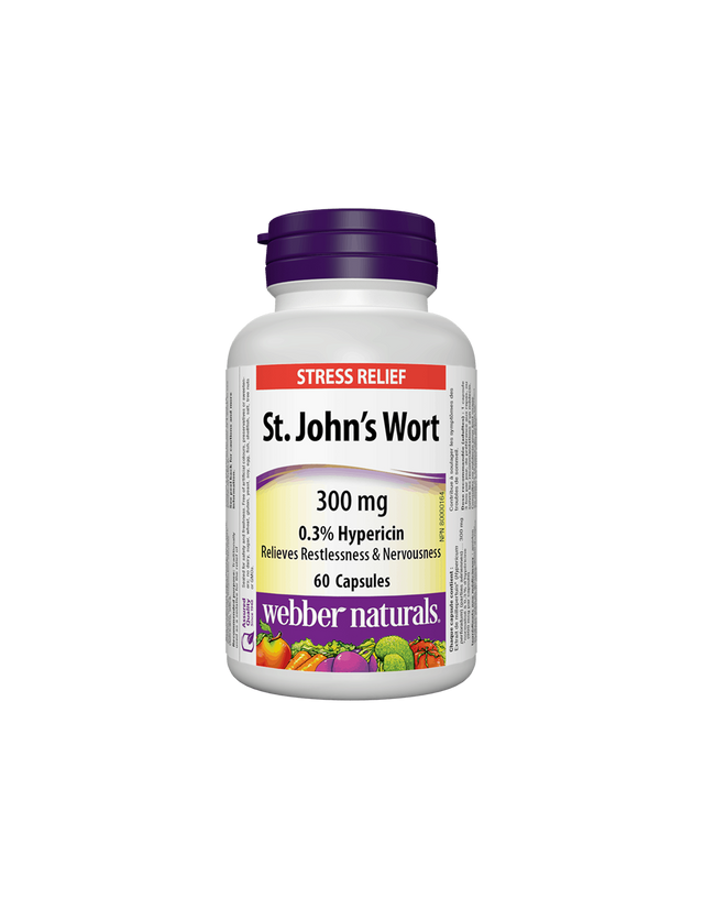St. Johns Wort / Жълт кантарион, 300 mg, 60 капсули Webber Naturals  Webber Naturals - Nutra Best Bulgaria