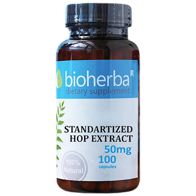 Standartized Hop Extract 50 mg - 60 капсули  Bioherba - Nutra Best Bulgaria