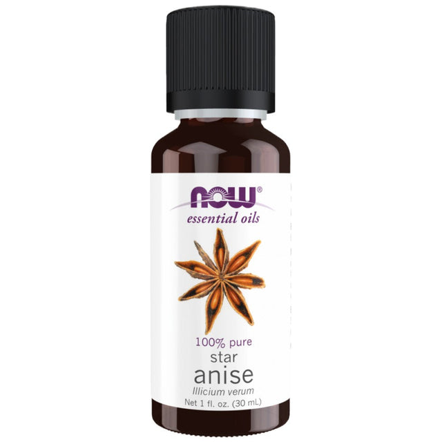 Star Anise Oil | 100% Pure Illicium Verum - 30 мл  NOW Foods - Nutra Best Bulgaria