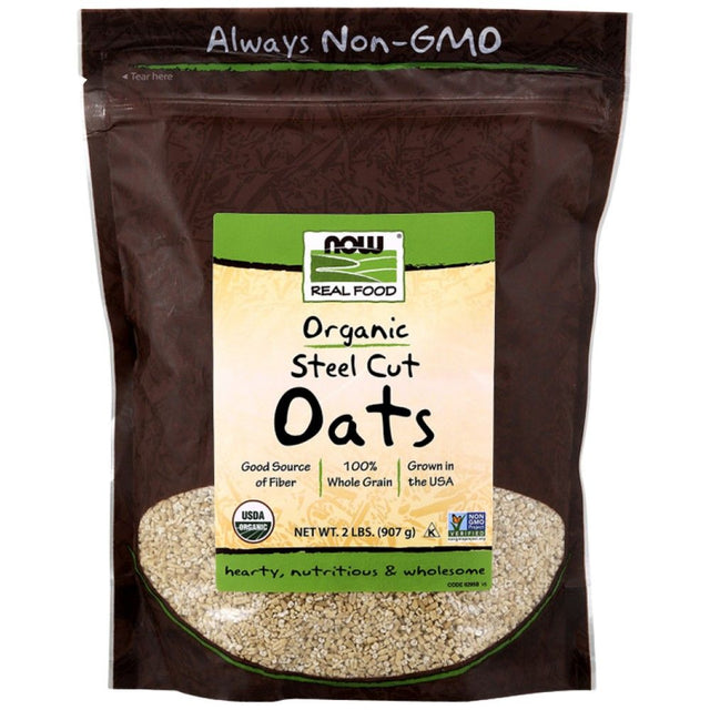 Steel Cut Oats Organic - 907 грама  NOW Foods - Nutra Best Bulgaria