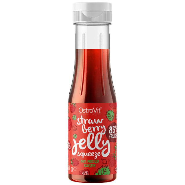 Strawberry 83% Jelly Squeeze | No Added Sugar 350 мл  OstroVit - Nutra Best Bulgaria