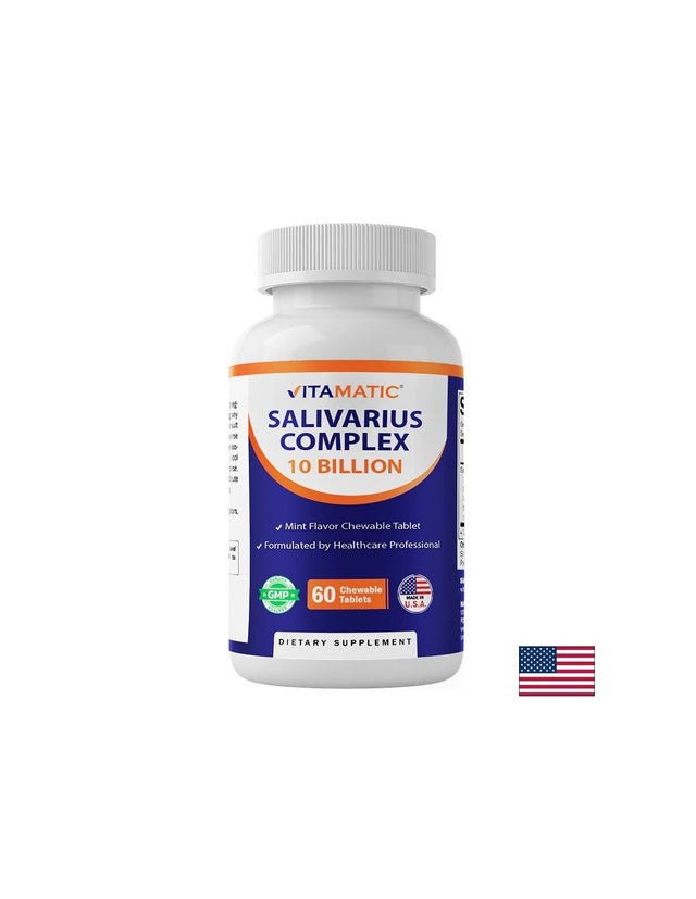 Streptococcus salivarius – За устна микрофлора, синуси и имунитет, 60 дъвчащи таблетки  VITAMATIC - Nutra Best Bulgaria