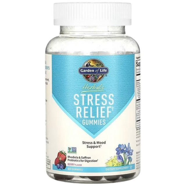 Stress Relief Gummies | with Rhodiola & Saffron - 60 желирани бонбони  Garden Of Life - Nutra Best Bulgaria