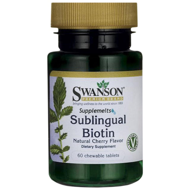 Sublingual Biotin 5000 mcg 60 Дъвчащи таблетки  Swanson - Nutra Best Bulgaria