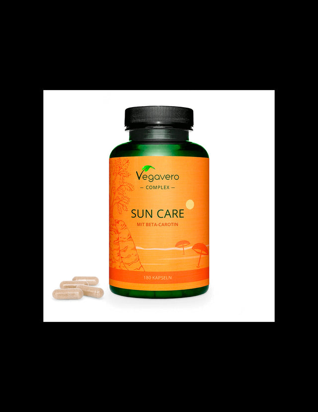Sun Care Формула за слънчев загар с бета каротин - За кадифена, подхранена и здрава кожа, 180 капсули Vegavero  Vegavero - Nutra Best Bulgaria