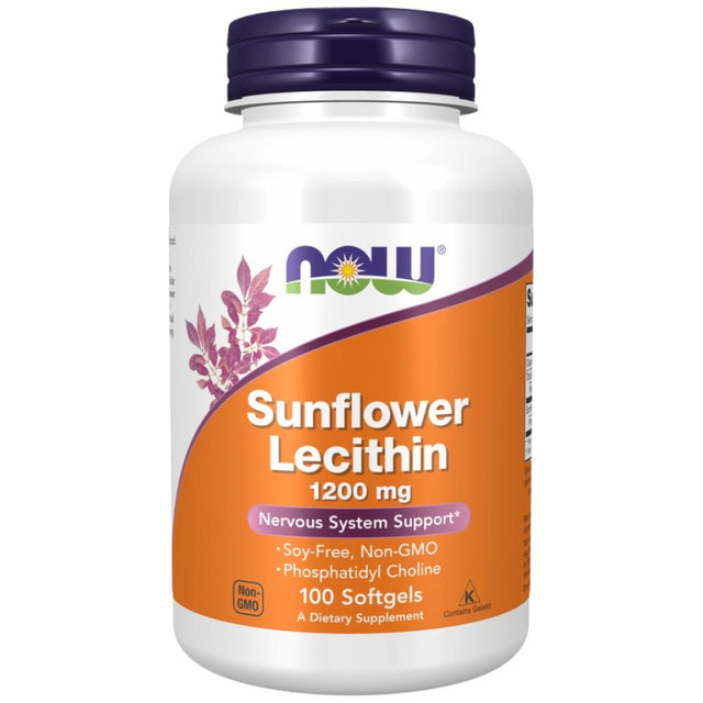 Sunflower Lecithin 1200 mg - 100 Гел капсули  NOW Foods - Nutra Best Bulgaria