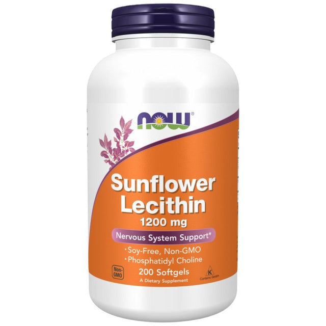 Sunflower Lecithin 1200 mg - 200 Гел капсули  NOW Foods - Nutra Best Bulgaria