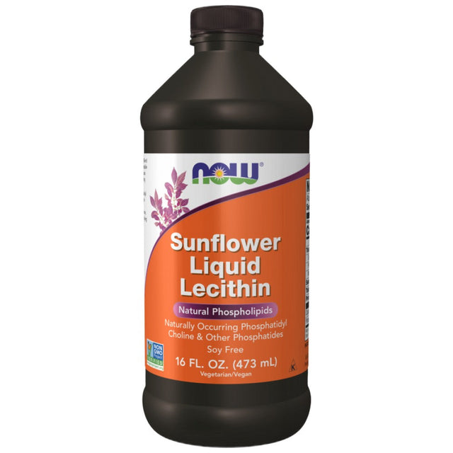 Sunflower Lecithin Liquid - 473 мл  NOW Foods - Nutra Best Bulgaria