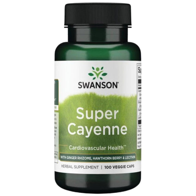 Super Cayenne | With Ginger and Hawthorn 100 капсули  Swanson - Nutra Best Bulgaria