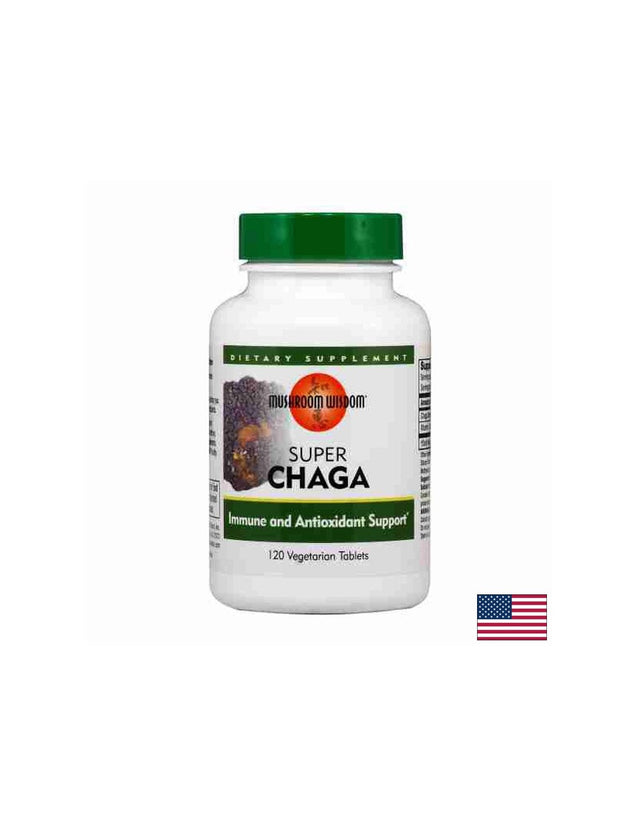 Super Chaga / Супер чага, 120 таблетки Natural Factors  Mushroom Wisdom - Nutra Best Bulgaria