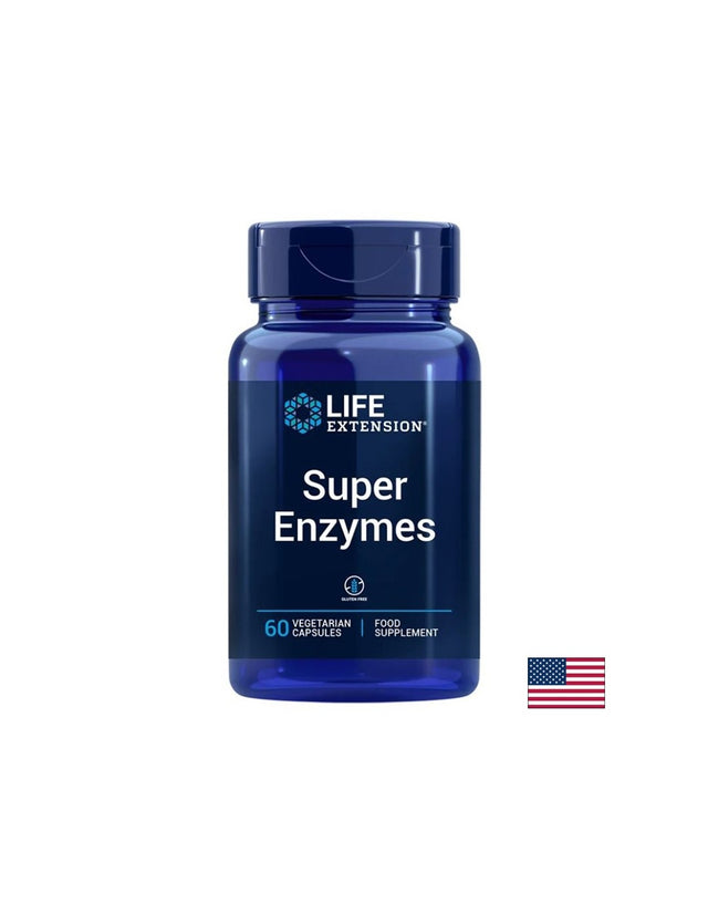 Super Enzymes, 60 V капсули  Life Extension - Nutra Best Bulgaria