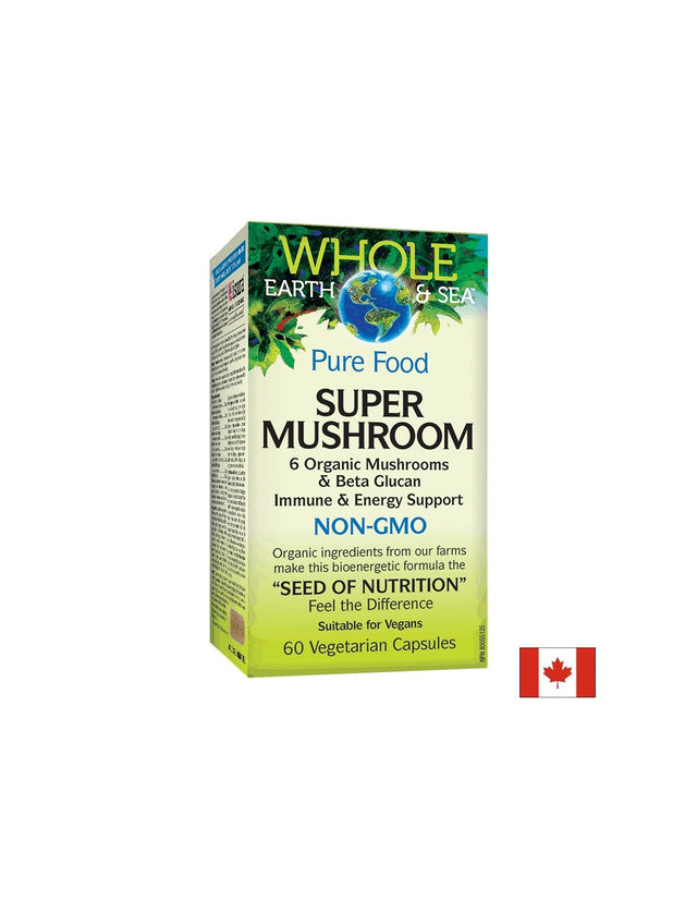 Super Mushroom Whole Earth & Sea® - 60 капсули  Natural Factors - Nutra Best Bulgaria