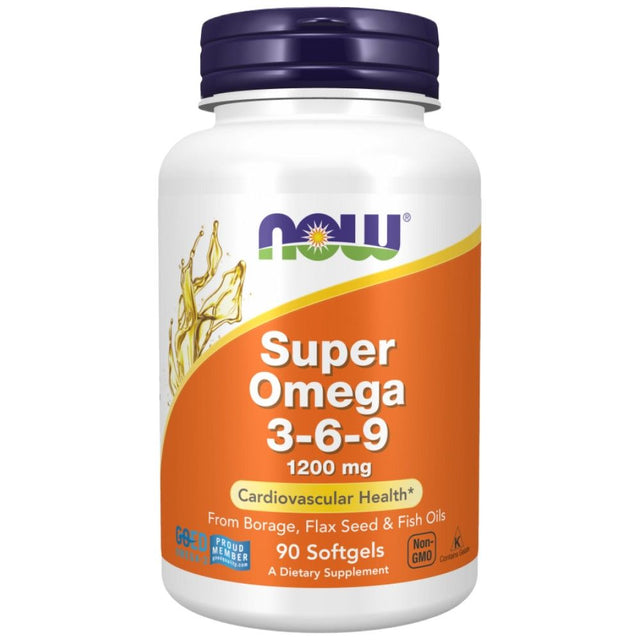 Super Omega 3-6-9 1200 mg - 90 Гел капсули  NOW Foods - Nutra Best Bulgaria