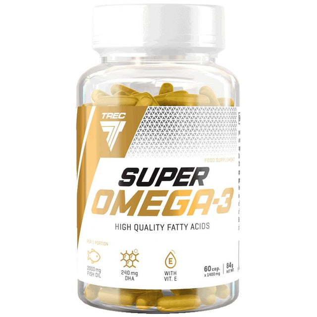 Super Omega-3 - 60 Гел капсули  Trec Nutrition - Nutra Best Bulgaria