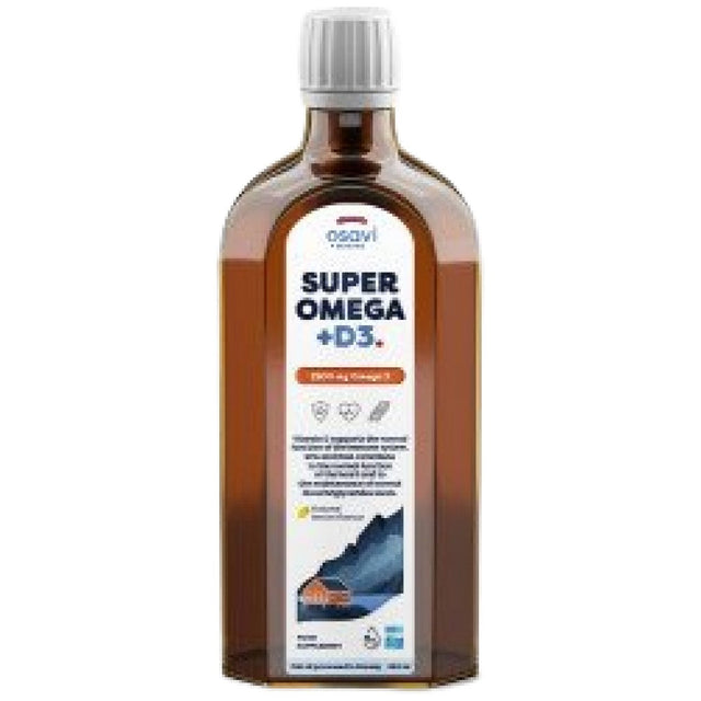Super Omega Liquid + D3 2900 mg - 250 мл  Osavi - Nutra Best Bulgaria
