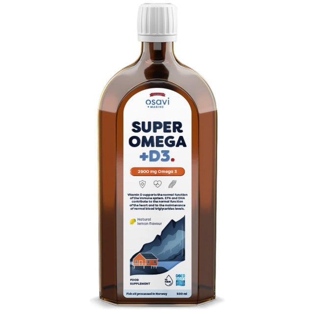 Super Omega Liquid + D3 2900 mg - 500 мл  Osavi - Nutra Best Bulgaria