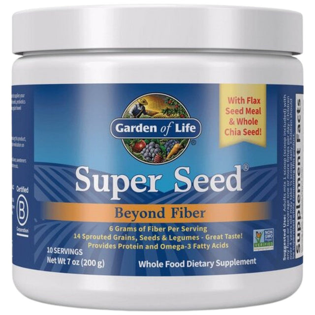 Super Seed Powder | Beyond Fiber - 200 грама  Garden Of Life - Nutra Best Bulgaria