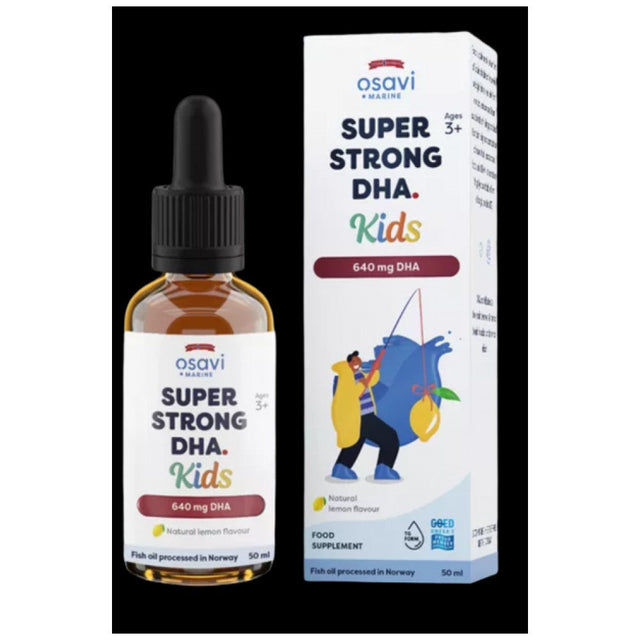 Super Strong DHA Kids 640 mg Drops - 50 мл  Osavi - Nutra Best Bulgaria