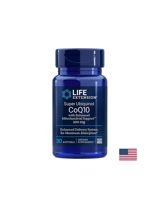 Super Ubiquinol CoQ10 with Enhanced Mitochondrial Support / Коензим Q10 100mg х 30 софтгел капсули  Life Extension - Nutra Best Bulgaria