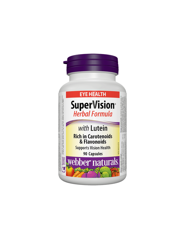 SuperVision® Herbal Formula/ Билкова формула в подкрепа на зрението с Лутеин х 90 капсули  Webber Naturals - Nutra Best Bulgaria