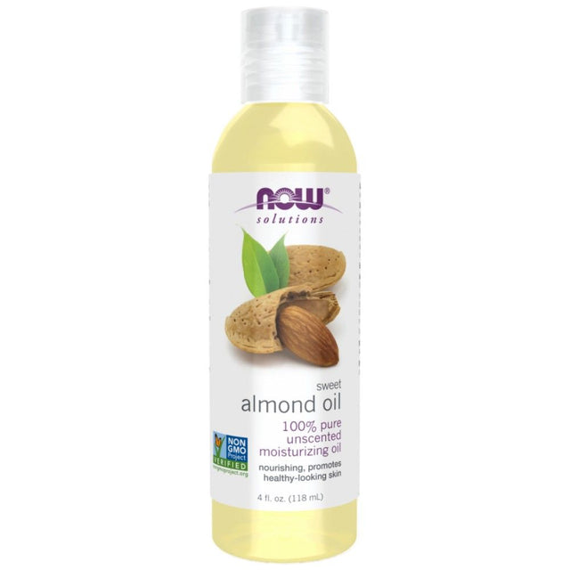 Sweet Almond Oil | 100% Pure Moisturizing Oil - 118 мл  NOW Foods - Nutra Best Bulgaria