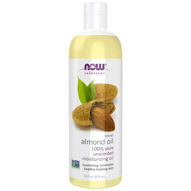 Sweet Almond Oil | 100% Pure Moisturizing Oil - 473 мл  NOW Foods - Nutra Best Bulgaria