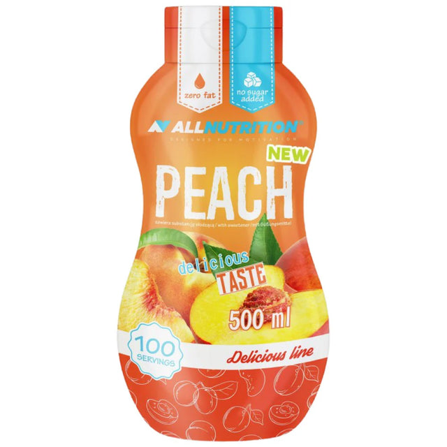 Syrup Zero Calorie | Peach 500 мл  AllNutrition - Nutra Best Bulgaria
