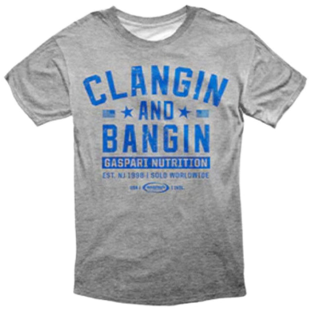 T-Shirt Clangin And Bangin | Grey  Gaspari Nutrition - Nutra Best Bulgaria